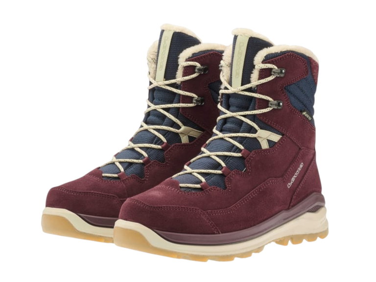 Lowa Winterstiefel Ottawa Evo GTX (Veloursleder/Textil, wasserdicht) rot/navyblau Damen