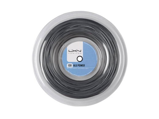 Luxilon Tennissaite Alu Power 1.30 (Haltbarkeitkeit+Power) silber 220m Rolle