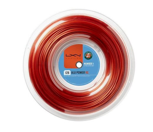 Luxilon Tennissaite Alu Power Roland Garros 1.28 (Haltbarkeit+Power) bronzebraun 200m Rolle