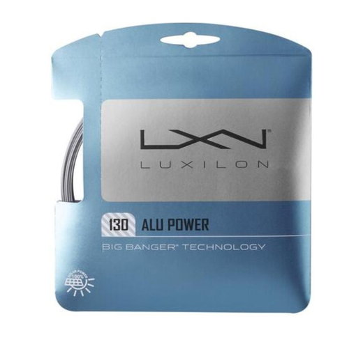 Luxilon Tennissaite Alu Power 1.30 (Haltbarkeit+Power) silber 12m Set