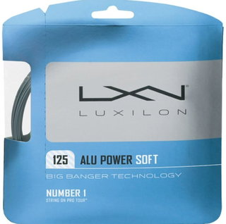 Luxilon Tennissaite Alu Power Soft 1.25 (Haltbarkeit+Kontrolle) silber 12m Set