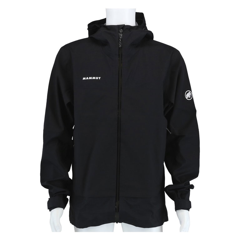 Mammut Hardshell Hiking Jacket Ducan Guide HS Hooded (lightweight, waterproof, 3-layer laminate) black men's