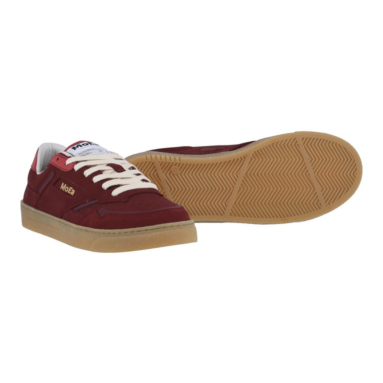 MoEa Sneaker Gen9 - Full Burgundy Suede - burgunderrot