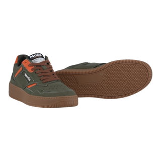 MoEa Sneaker Gen1 - Zamszowy Pomarańczowy i Zielony - ciemnozielony