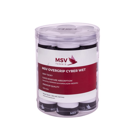 MSV Overgrip Cyber Wet 0.6mm (Schweissabsorption/Haltbarkeit) weiss 24er Box