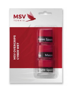 MSV Overgrip Cyber Wet 0.6mm (Schweissabsorption/Haltbarkeit) rot 3er