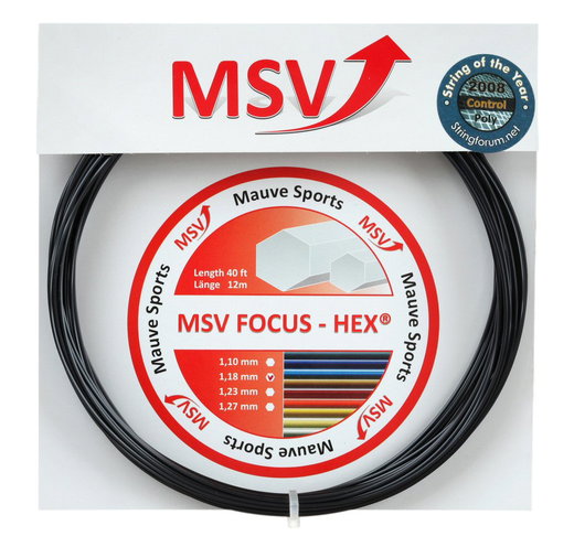 Besaitung mit Tennissaite MSV Focus Hex schwarz