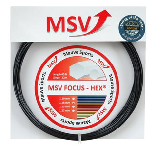 Stringing with tennis string MSV Focus Hex black