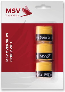 MSV Overgrip Cyber Wet 0.6mm (Sweat absorption/Durability) yellow 3-pack