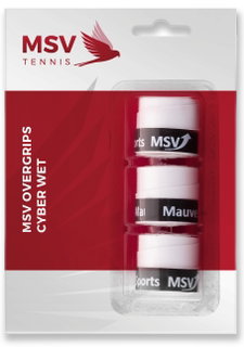 MSV Overgrip Cyber Wet 0.6mm (Schweissabsorption/Haltbarkeit) weiss 3er