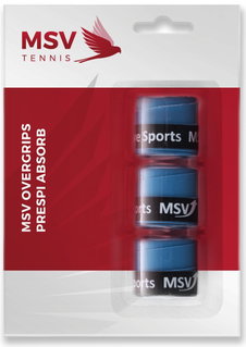 MSV Overgrip Prespi Absorb 0.6mm (Sweat absorption/Comfort) light blue pack of 3