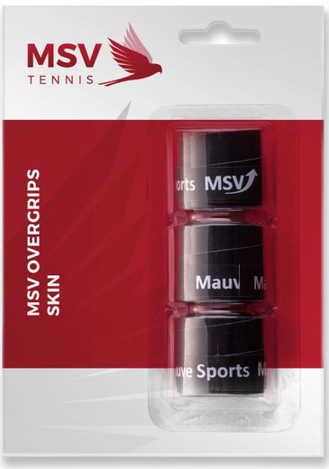 MSV Overgrip Skin perforiert 0.5mm (Schweissabsorption/Griffigkeit) schwarz 3er