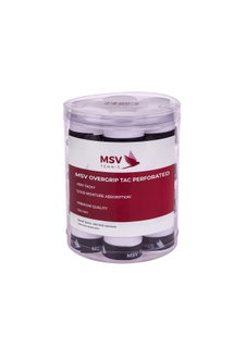 MSV Overgrip Tac Perforated 0.6mm (Sweat absorption/Durability) white 24-pack
