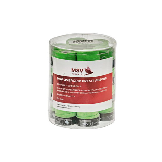 MSV Overgrip Prespi Absorb 0.6mm (Schweissabsorption/Komfort) grün 24er Box