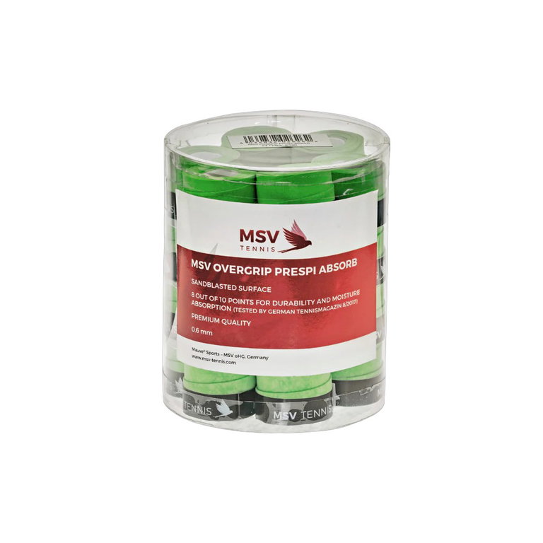 MSV Overgrip Prespi Absorb 0.6mm (Sweat absorption/Comfort) green 24-pack