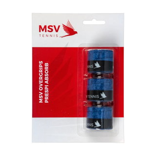 MSV Overgrip Prespi Absorb 0.6mm (Sweat absorption/Comfort) dark blue pack of 3