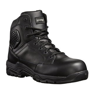 Buty robocze Magnum Strike Force 6.0 WP skórzane (wodoodporne, z bocznym zamkiem) z kompozytowym noskiem i wkładką czarne męskie
