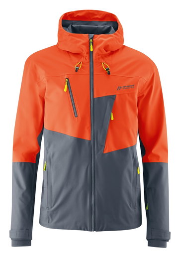Maier Sports Wanderjacke Narvik (atmungsaktiv, wind- und wasserdicht) orange/ombreblau Herren