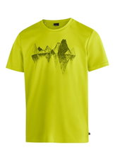 Maier Sports Hiking / Leisure T-shirt Tilia Pique (Polyester, quick-drying) lime yellow Men's
