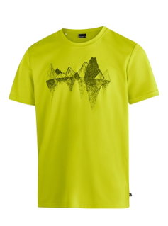 Maier Sports Wander-/Freizeit Tshirt Tilia Pique (Polyester, schnelltrocknend) limegelb Herren