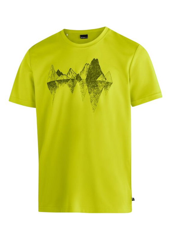 Maier Sports Hiking / Leisure T-shirt Tilia Pique (Polyester, quick-drying) lime yellow Men's