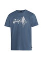 Maier Sports Wander-/Freizeit Tshirt Tilia Pique (Polyester, schnelltrocknend) blau/grau Herren