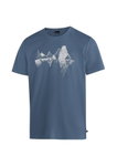 Maier Sports Wander-/Freizeit Tshirt Tilia Pique (Polyester, schnelltrocknend) blau/grau Herren