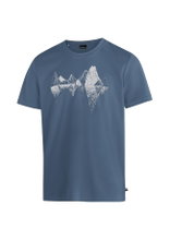 Maier Sports Wander-/Freizeit Tshirt Tilia Pique (Polyester, schnelltrocknend) blau/grau Herren