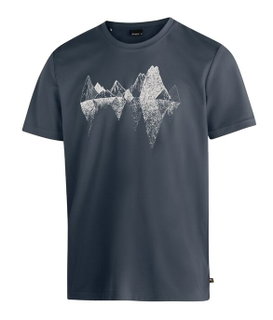 Maier Sports Wander-/Freizeit Tshirt Tilia Pique (Polyester, schnelltrocknend) graphitegrau Herren