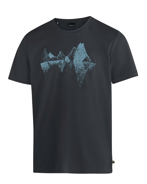 Maier Sports Wander-/Freizeit Tshirt Tilia Pique (Polyester, schnelltrocknend) schwarz Herren