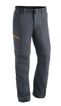Maier Sports Wanderhose Tajo 2 Zipp-Off (lange Hose und Bermudas in einem) lang graphitegrau/orange Herren