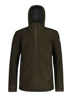 Maloja Fleecejacke AvisioM (mit Kapuze, Wolle) dunkelgrün Herren