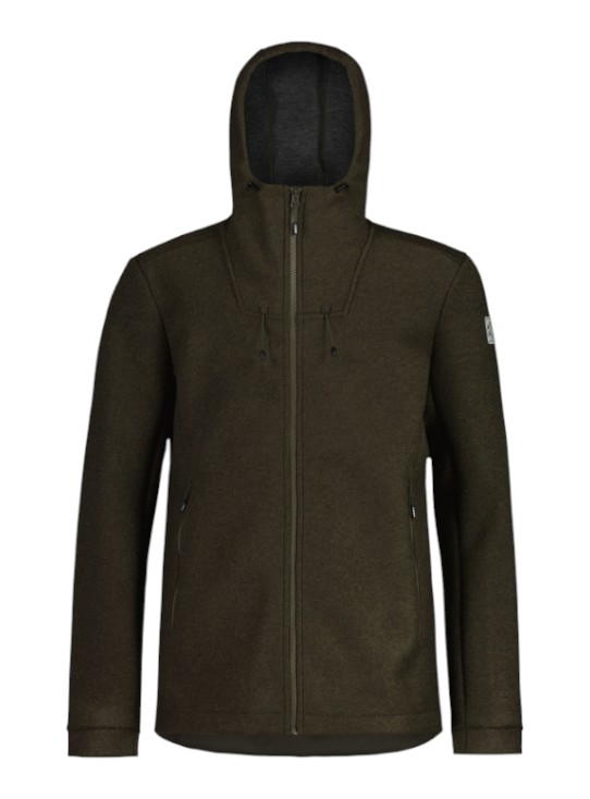 Maloja Fleecejacke AvisioM (mit Kapuze, Wolle) dunkelgrün Herren