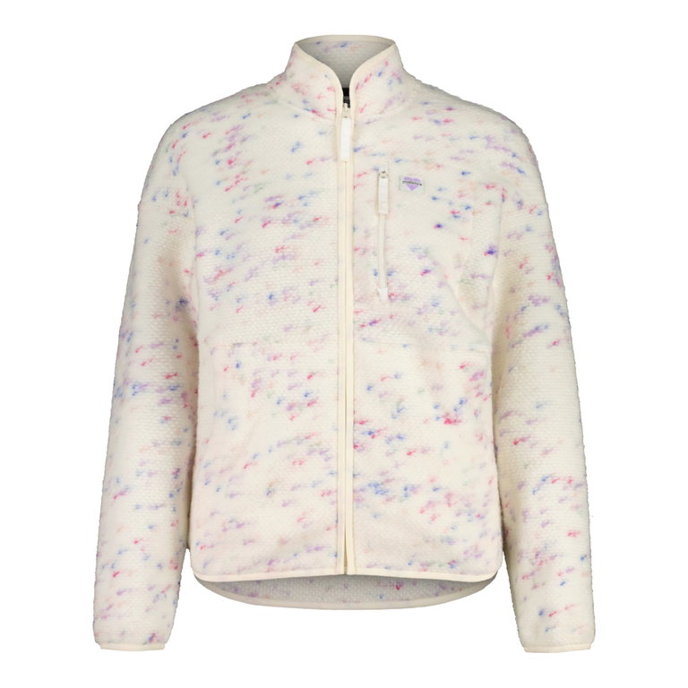 Maloja CoettaM Mountain Fleece Jacket (Wool Blend, Warm) Cream White/Colourful Ladies