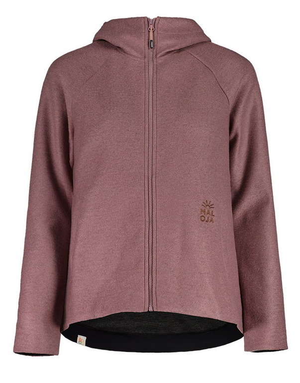 Maloja Fleecejacke FlachauM mit Kapuze (Alpine Wool) mauvepink Damen