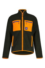 Maloja Fleece Jacket SeloM Mountain Fleece (Wool, Chest Pocket) Forest Green Men's