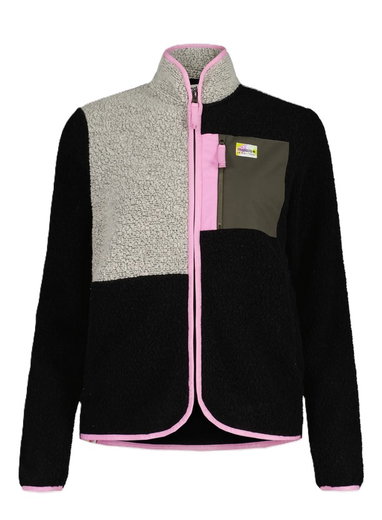 Maloja Fleecejacke VallettaM Mountain Fleece (Wolljacke, warm) schwarz/grau Damen
