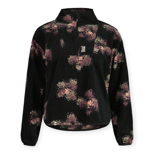 Maloja Fleecepullover MeltinaM Printed (Half Zip, atmungsaktiv) schwarz Damen