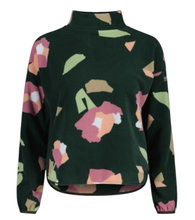 Maloja Fleecepullover RomaliaM (Oversize Fit) dunkelgrün/blume Damen