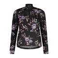 Maloja Halfzip-Langarmshirt SawangM Adventure Midlayer Shirt (warm, 4-Wege-Stretch) schwarz/blume Damen