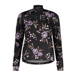 Maloja Halfzip-Langarmshirt SawangM Adventure Midlayer Shirt (warm, 4-Wege-Stretch) schwarz/blume Damen