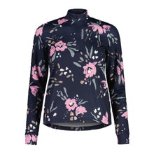 Maloja Halfzip-Langarmshirt SawangM Adventure Midlayer Shirt (warm, 4-Wege-Stretch) navyblau/blume Damen