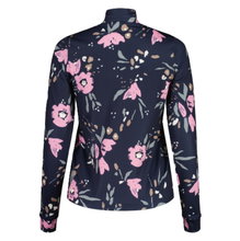 Maloja Halfzip-Langarmshirt SawangM Adventure Midlayer Shirt (warm, 4-Wege-Stretch) navyblau/blume Damen