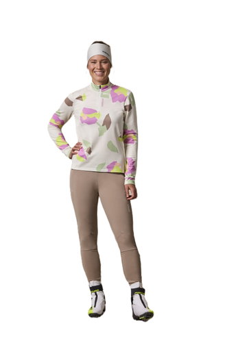 Maloja Halfzip-Langarmshirt SawangM Adventure Midlayer Shirt (warm, 4-Wege-Stretch) weiss/bunt Damen