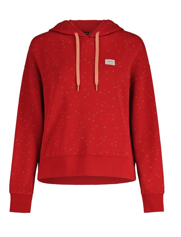 Maloja Kapuzenpullover Organic Sweat Hoody (Bio-Baumwolle) rot Damen