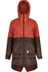 Maloja Wintermantel BerraM Urban Puffer Coat (winddicht, warm, leicht, wasserabweisend) rot/braun Damen