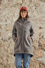 Maloja Zimowy płaszcz LupiciaM Urban Alpine Wool Coat (z kapturem, bonded wool, ciepły) szary Damski