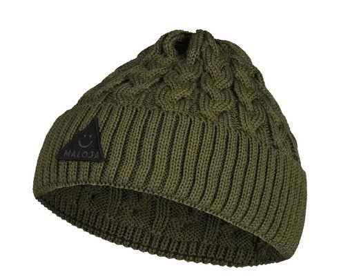 Maloja Strickmütze (Beanie) FruttetiM - Woll-Mix - mossgrün Damen