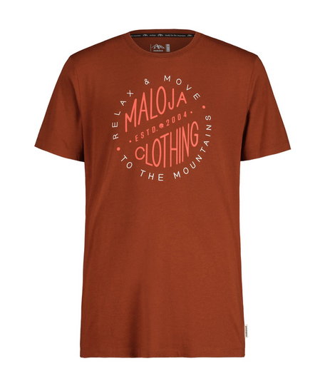 Maloja Freizeit-Tshirt SerdesM (Baumwolle/Modal) braun/rot Herren