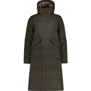 Maloja Zimowy Puchowy Płaszcz AnkogelM Urban ReDown Coat (2-warstwowy, bardzo ciepły, wiatroszczelny) 2025 brązowy damski